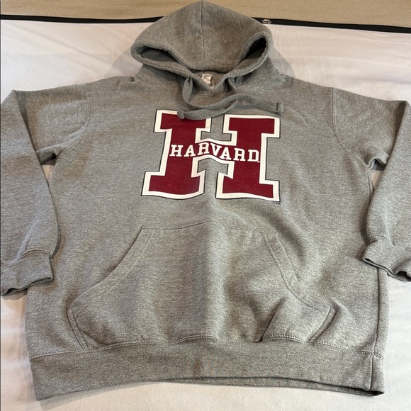 MillTex HARVARD University H&M Hoodie - Gray Pullover Sweatshirt - Sz L - Picture 1 of 10